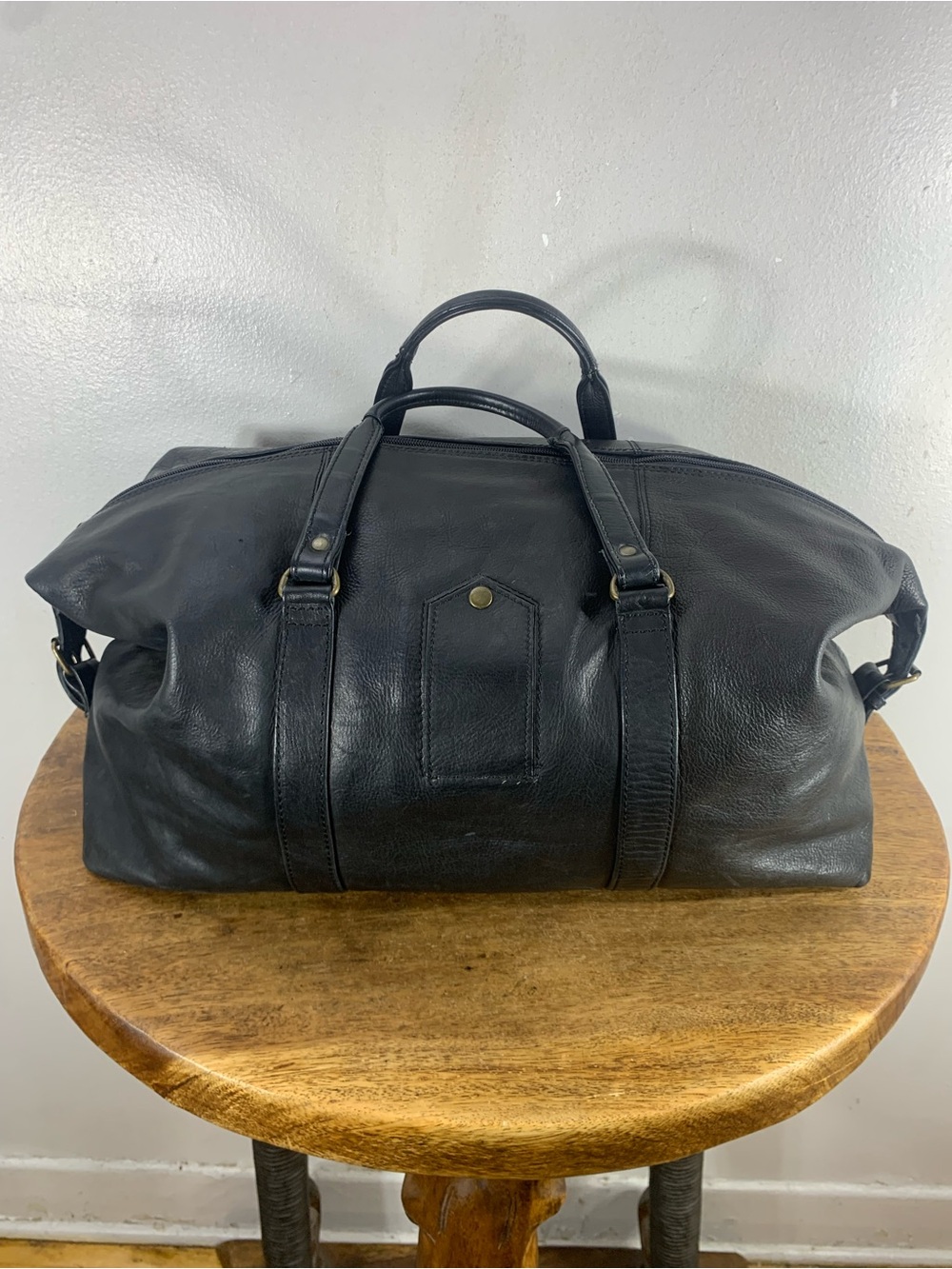 Vintage sports Weekender unisex  duffel leather bag